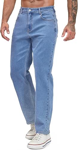 Men's Regular Fit Stretch Jeans Straight Leg 5-Pocket Classic Comfort