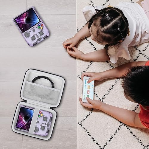Miniatura 6 de Supmay Estuche rígido de transporte para consola de juegos portátil RG407V, bolsa de almacenamiento protectora con bolsillo de malla con cremallera