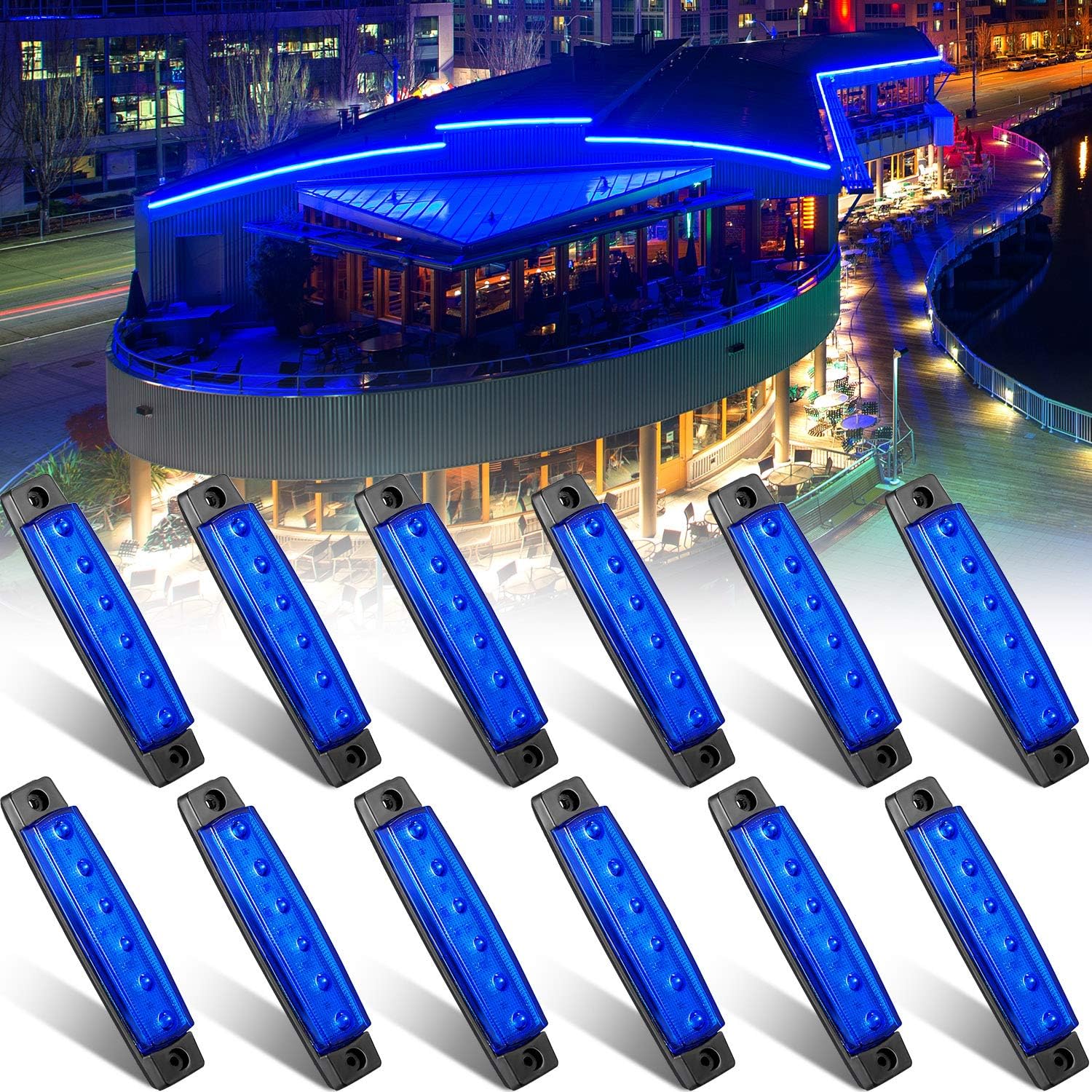 8 Pieces Marine Boat Lights 12V Led Interior Lights for