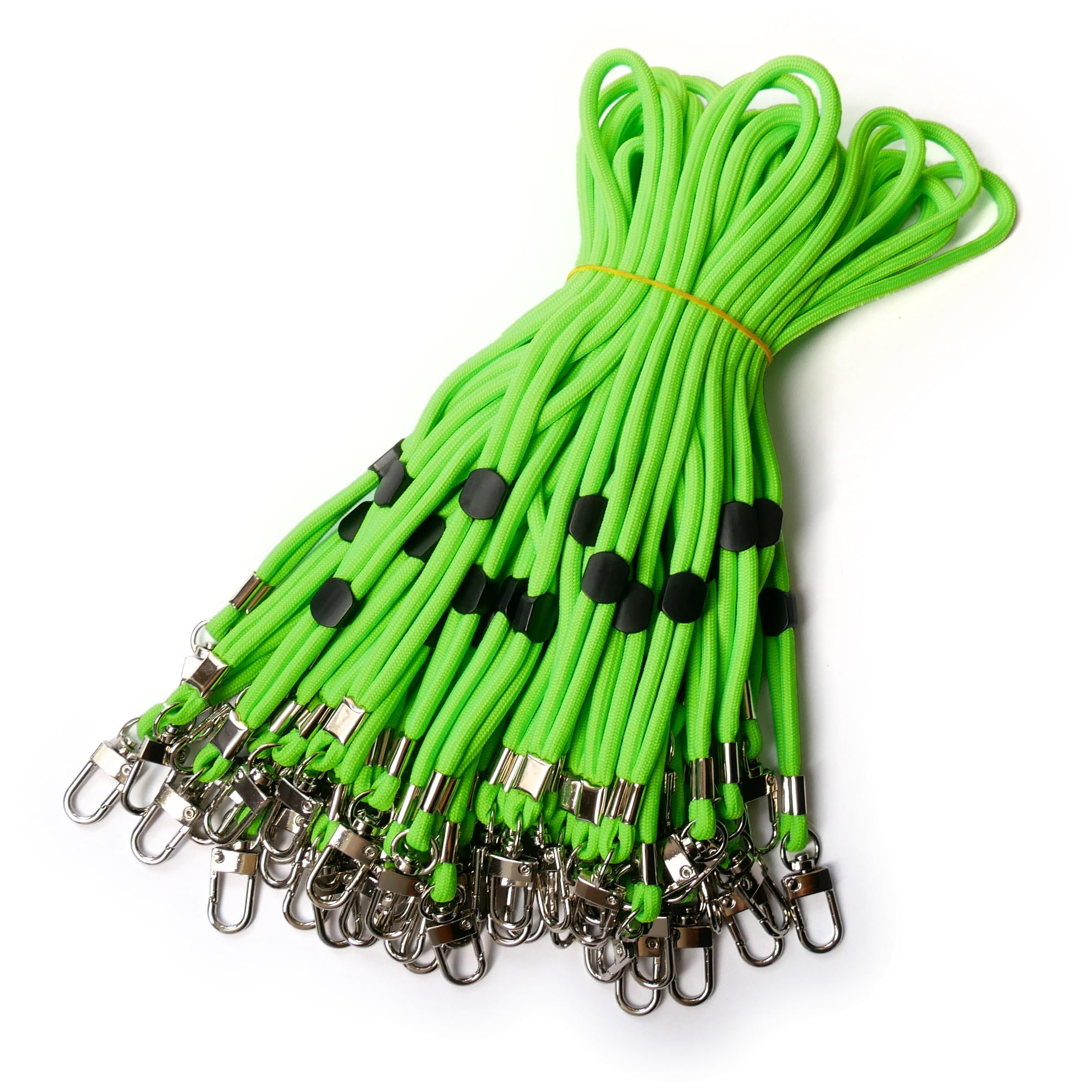 trage.band® kurzes verstellbares Handgelenk-Trageband mit Karabinerhaken, 50 St. neongrün