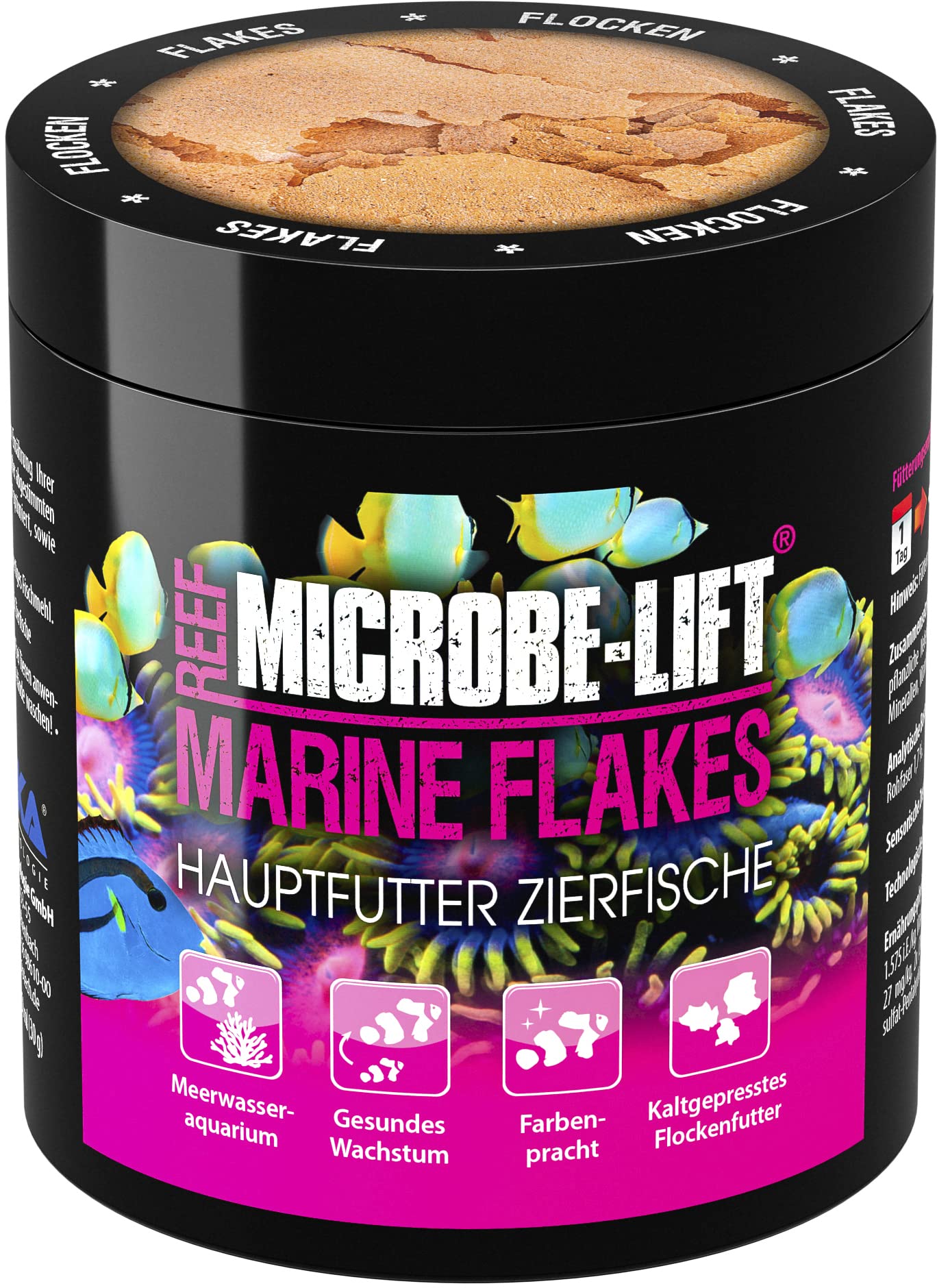 MICROBE-LIFT Marine Flakes - alimento completo para todos los peces de cualquier acuario marino 250ml / 30g