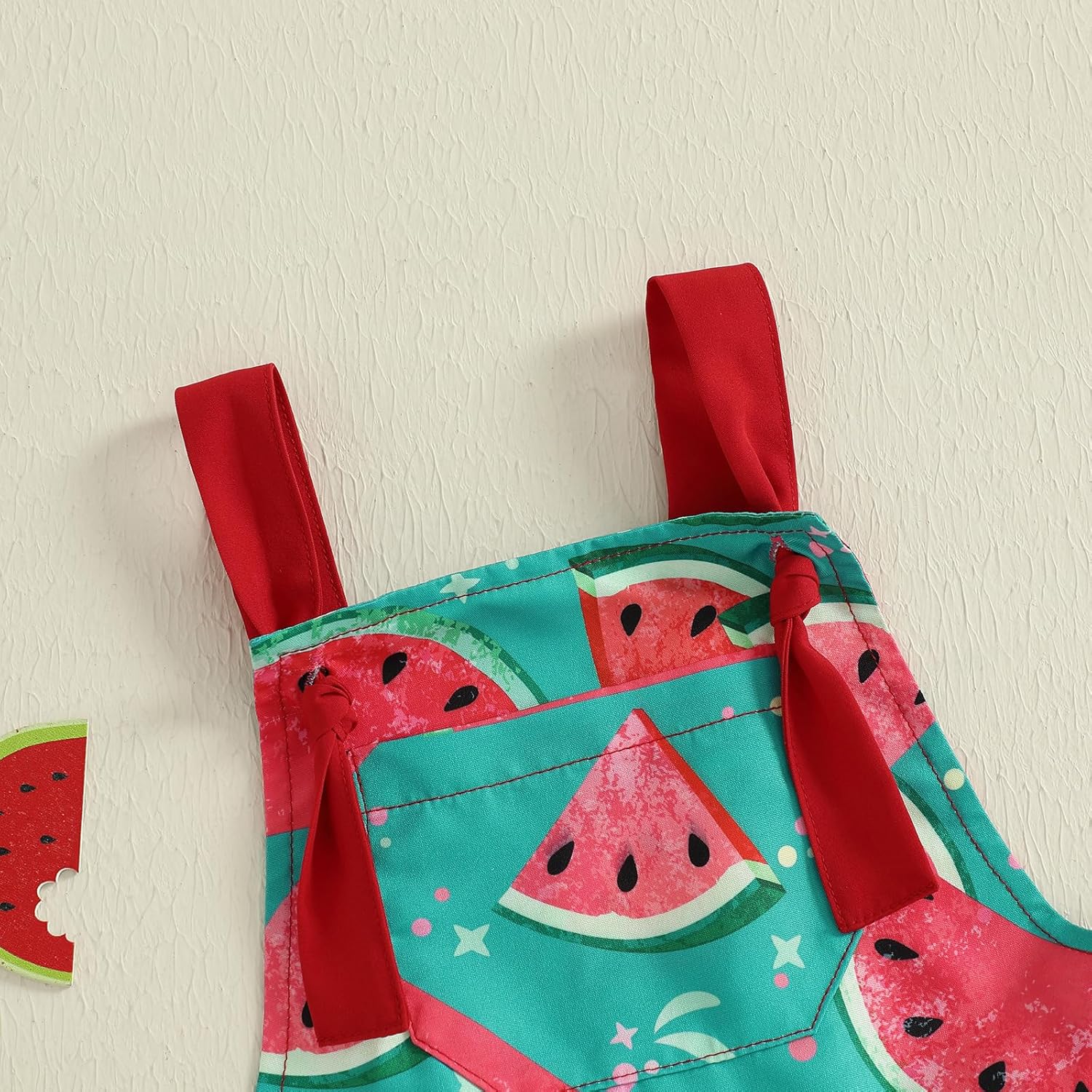 Lefyira Toddler Girls Watermelon Romper Strawberry Overalls Shorts Kids Floral Suspender Jumpsuit Baby Summer Outfit 0-6T - Image 5