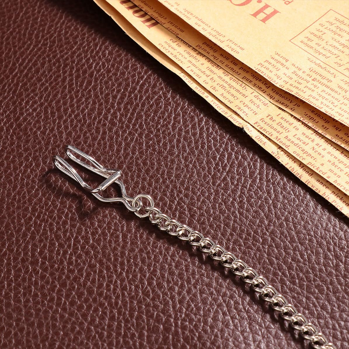 GALPADA Reloj de Bolsillo Mecánico Manual Vintage Hueco, Aleación Plateada, Cadena, para Hombre y Mujer, Uso Diario