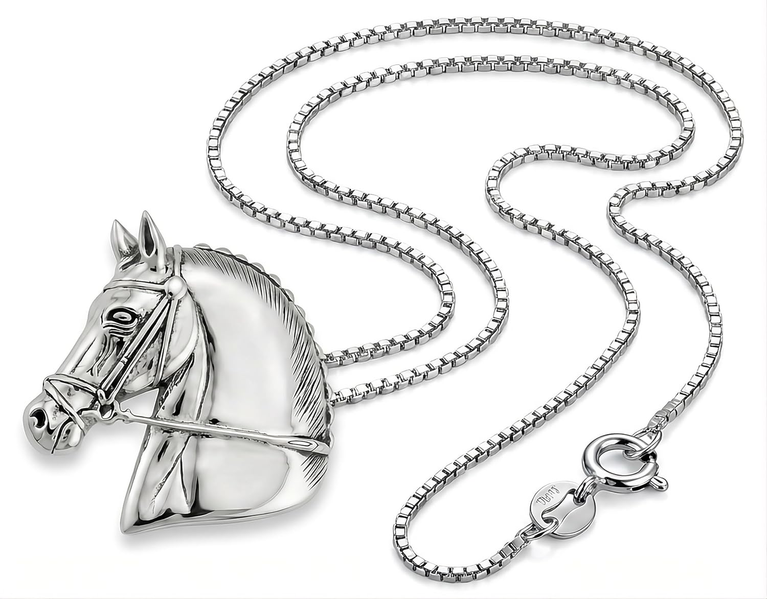 Jewelry Trends Horse Head Equestrian Fine Silver Plated Brass Brooch Lapel Pin