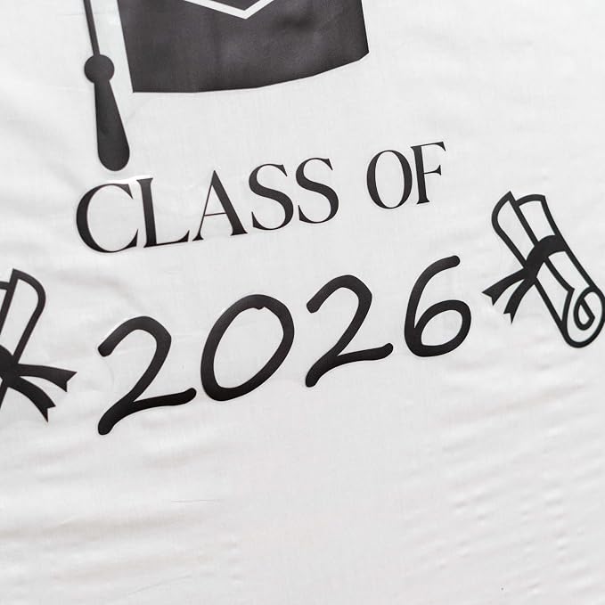 Vinilo Decorativo de Graduación Class of 2026 Negro 28 x 23 pulg miniatura 7