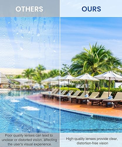 Vista 8 de Gafas de natación para adultos, para hombre y mujer, gafas para hombre: sin fugas, lentes inastillables con protección UV400 antivaho Negro