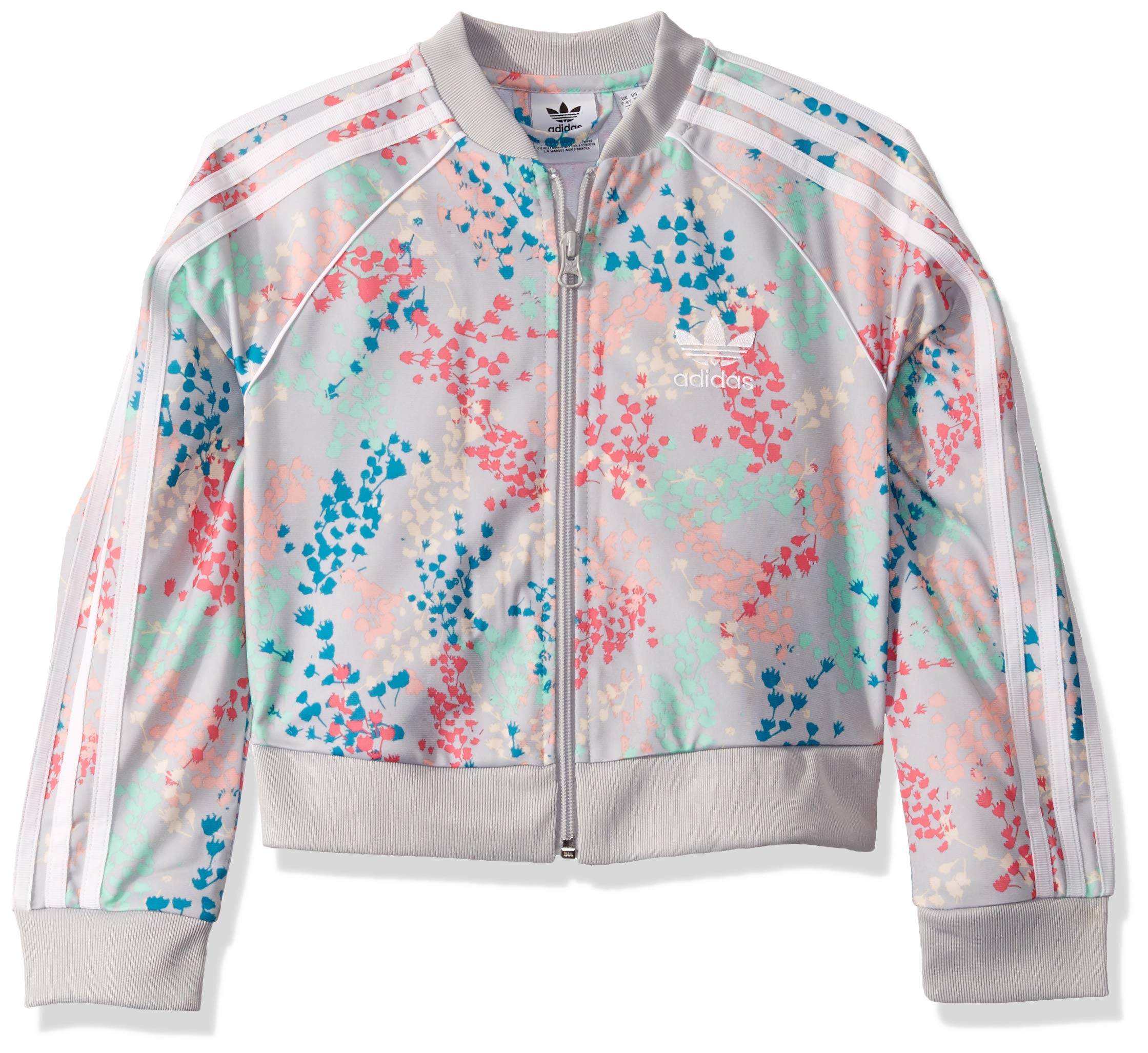 adidas Originals Kids' Big Juniors FLW Crop Superstar Tee, Multi/White, X-Large