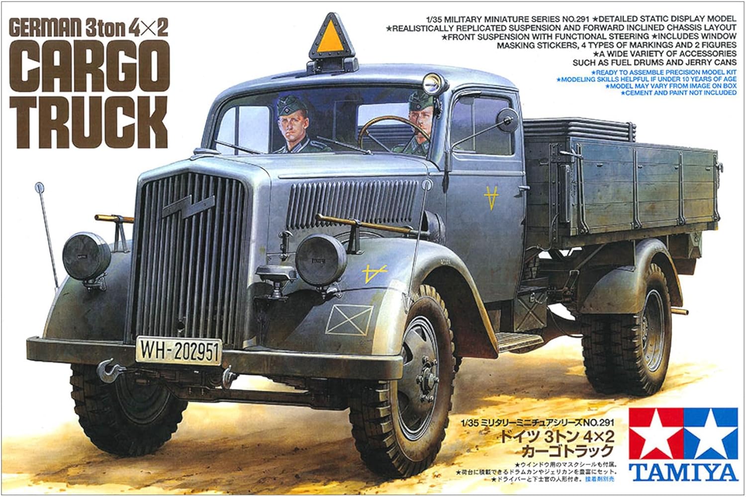 Tamiya 35291 1/35 German 3Ton 4x2 Cargo Truck Plastic Model Kit