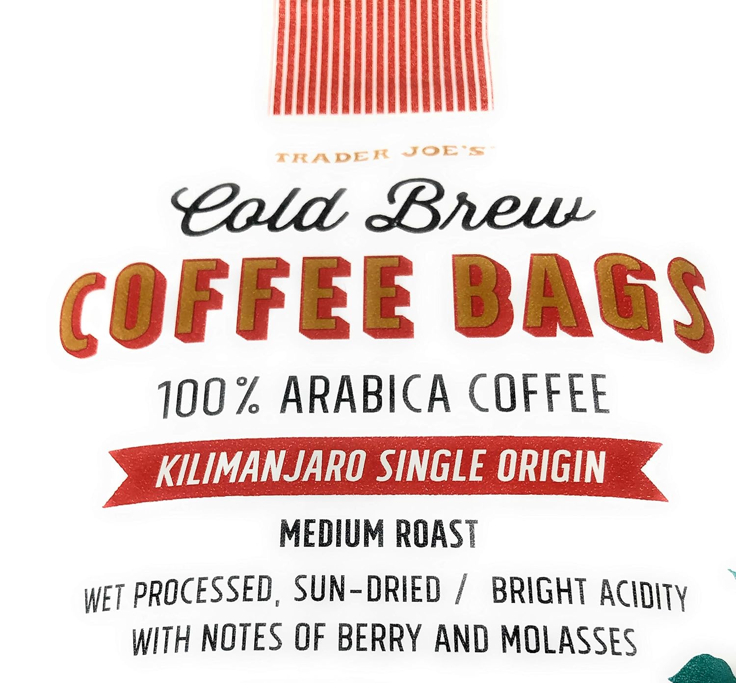 Trader Joes Cold Brew Coffee Bags - 12 Coffee Bags Total - 100% Arabica Coffee, Kilimanjaro Single Origin, Medium Roast