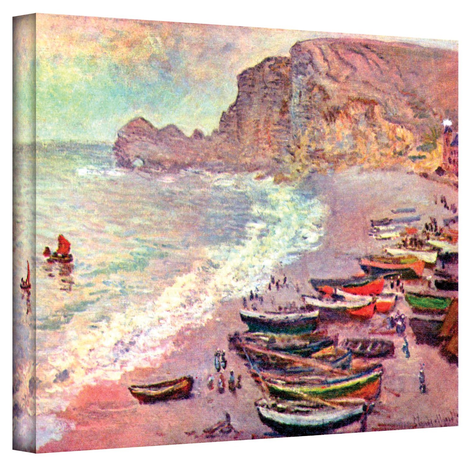 Amazon.co.jp: Claude Monet Art Wall Cliffside Boats