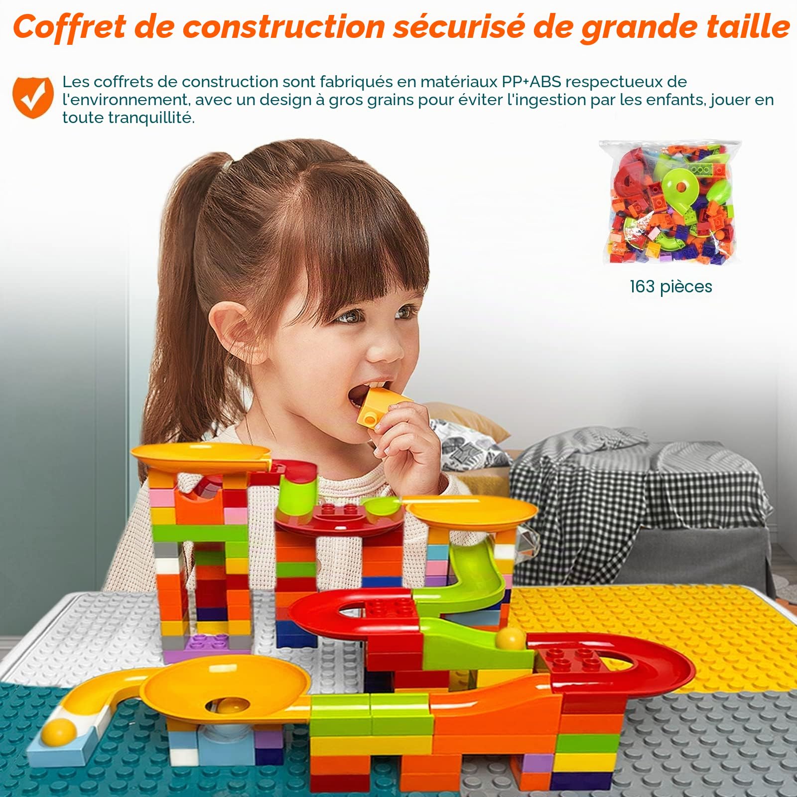 LZQ Table pour Enfant 5 en 1 avec chaises - avec 1 Chaise - Plateau Double Face - Table d'activités Multifonction avec Espace de Rangement