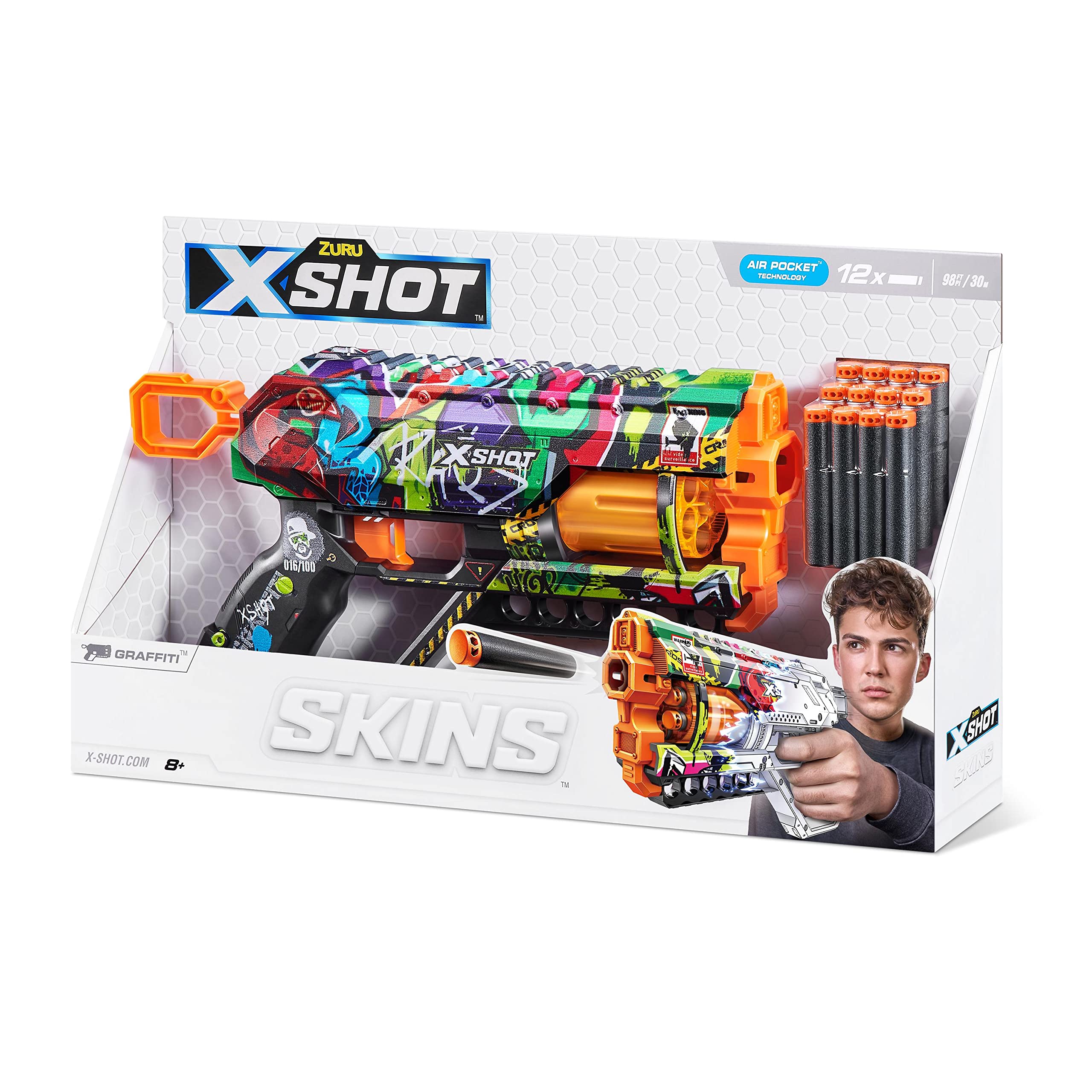 Amazon.com: X-Shot Skins-Griefer (12 Darts)_Graffiti : Toys & Games