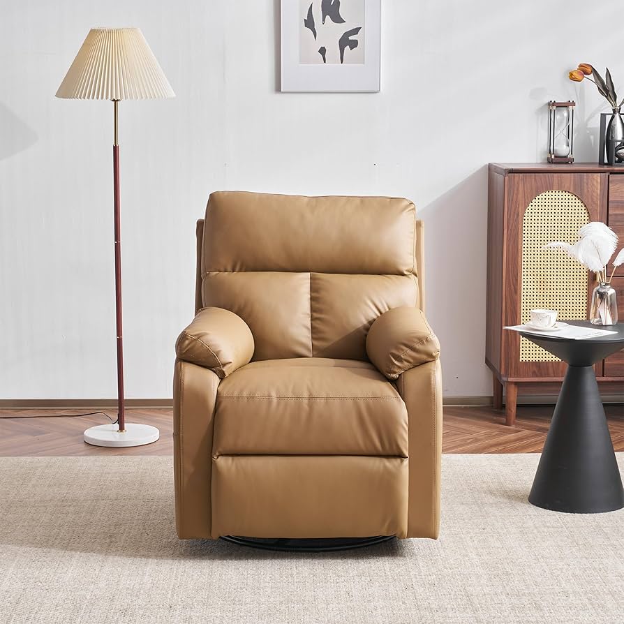リクライニング 1人掛けソファ ライトコーヒー Amazon｜リクライニングチェア 回転式 リクライニングソファ 1人