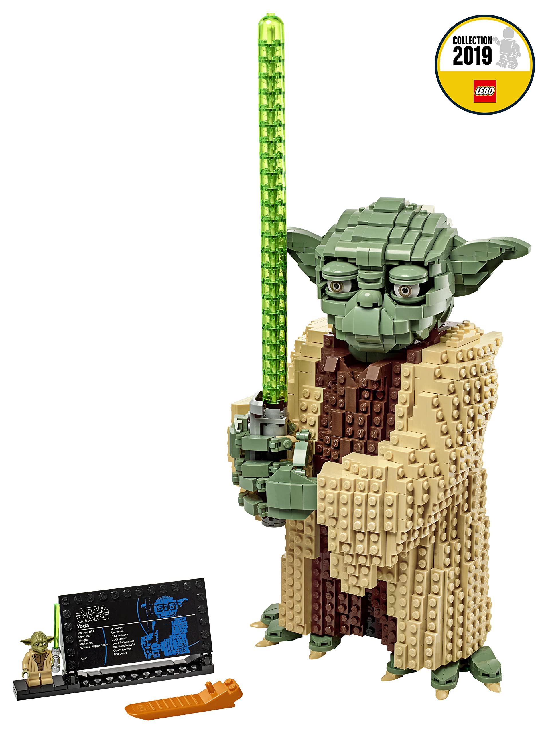 LEGO 75255 Star Wars Yoda Bauset, Sammlermodell mit Displayständer, Angriff der Klonkrieger, Bauset für Kinder und Erwachsene