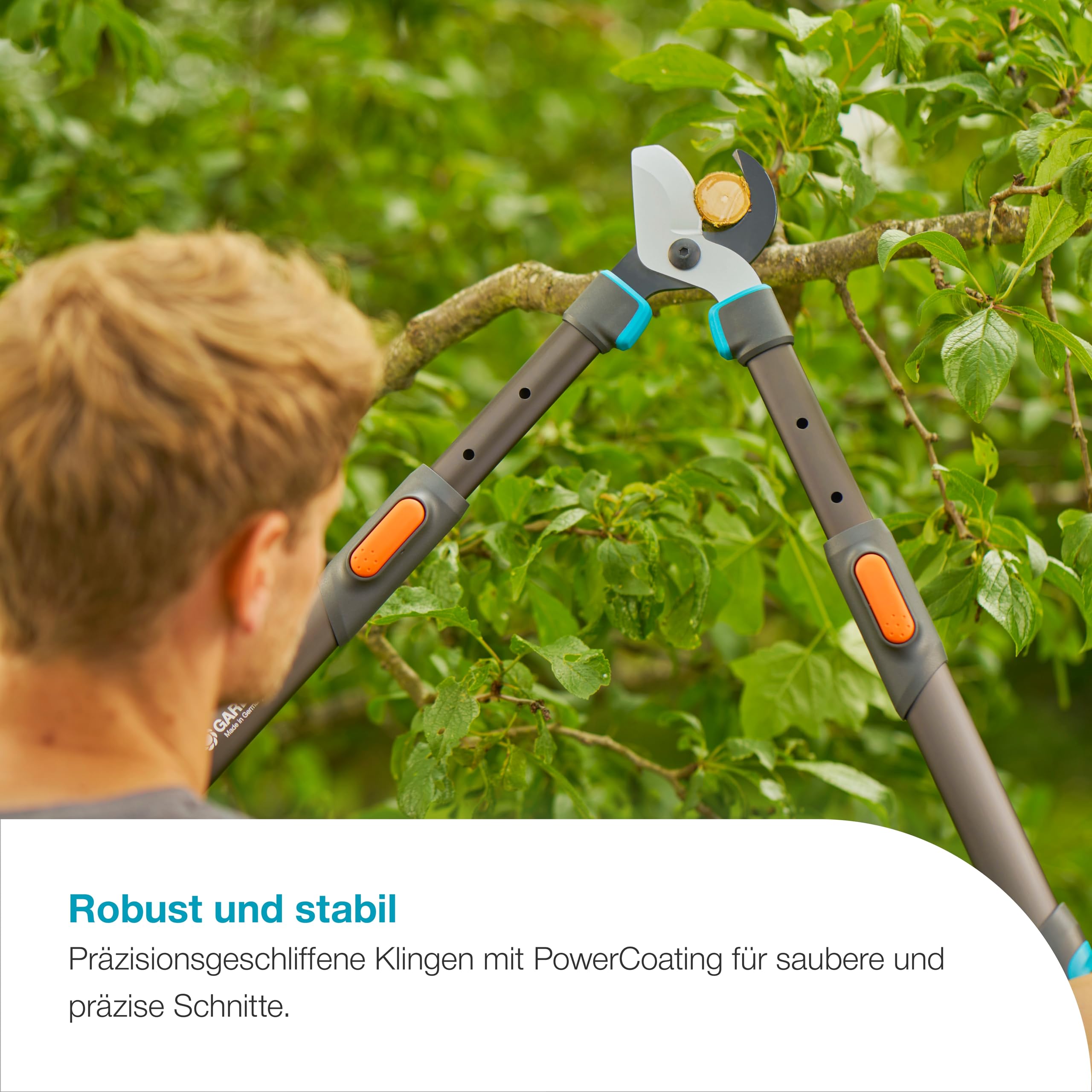 Gardena TeleCut Pro L Teleskop-Astschere für frisches Holz bis 50 mm verlängerbar bis 900 mm