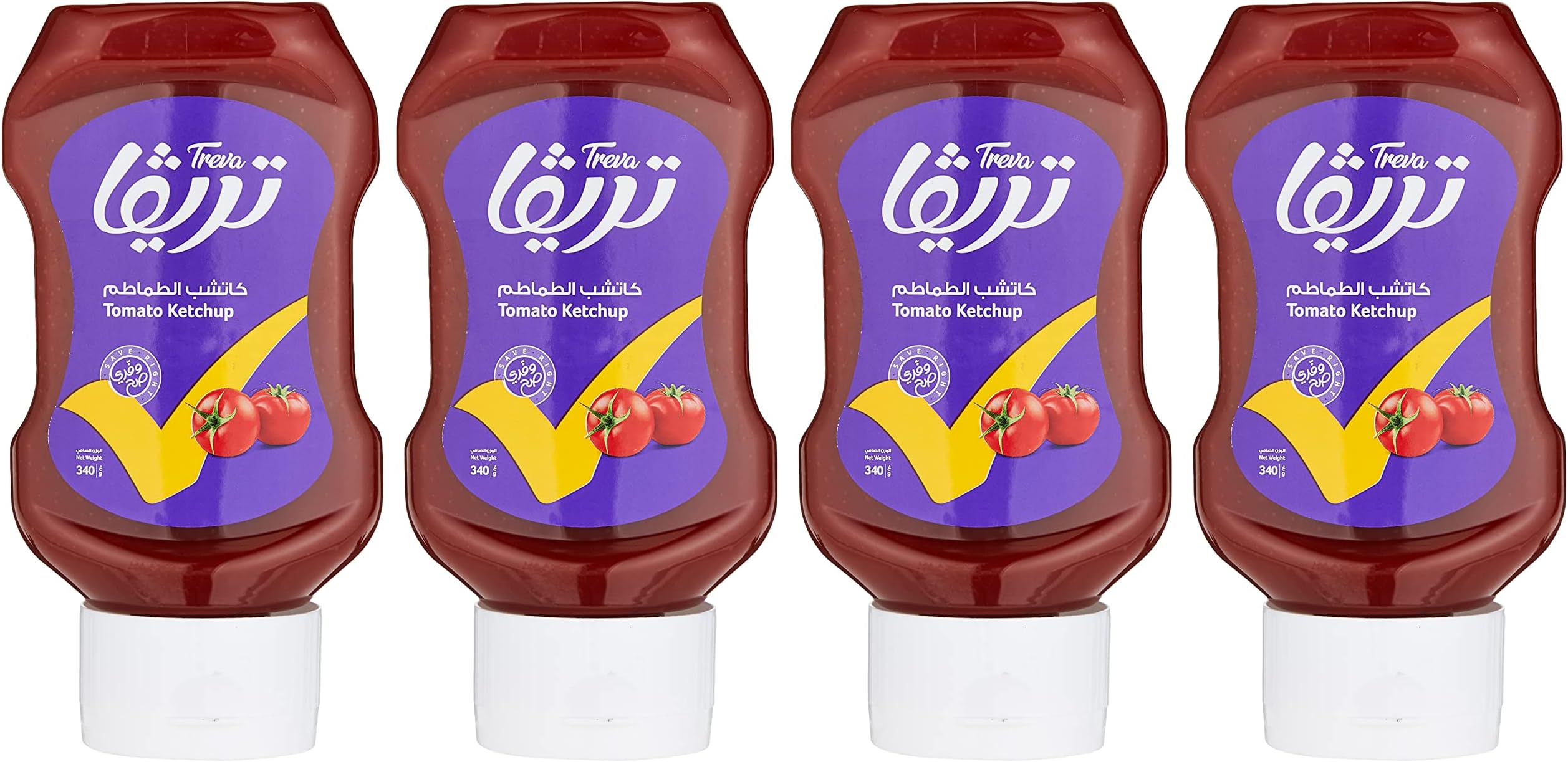 Treva Ketchup Sqz 4x340gm @ Special Price, Red