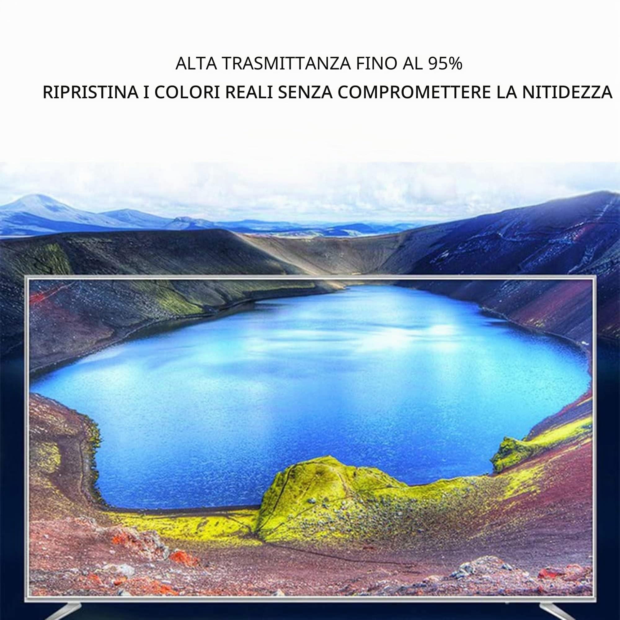 Pellicola Salvaschermo Per TV LCD Con Protezione Dalle Radiazioni, Pellicola Protettiva Antiriflesso Opaca 4H Tasso Antiriflesso Fino Al 90% Per LCD LED 4K OLED E QLED HDTV / 55 in 1221 X 689mm / B