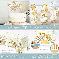 Vista 6 de Here Comes the Son Baby Shower Decorations for Boy, Boho Sun Baby Shower Party Supplies, It's A Boy Gender Reveal Décor, Retro Sun You Are My