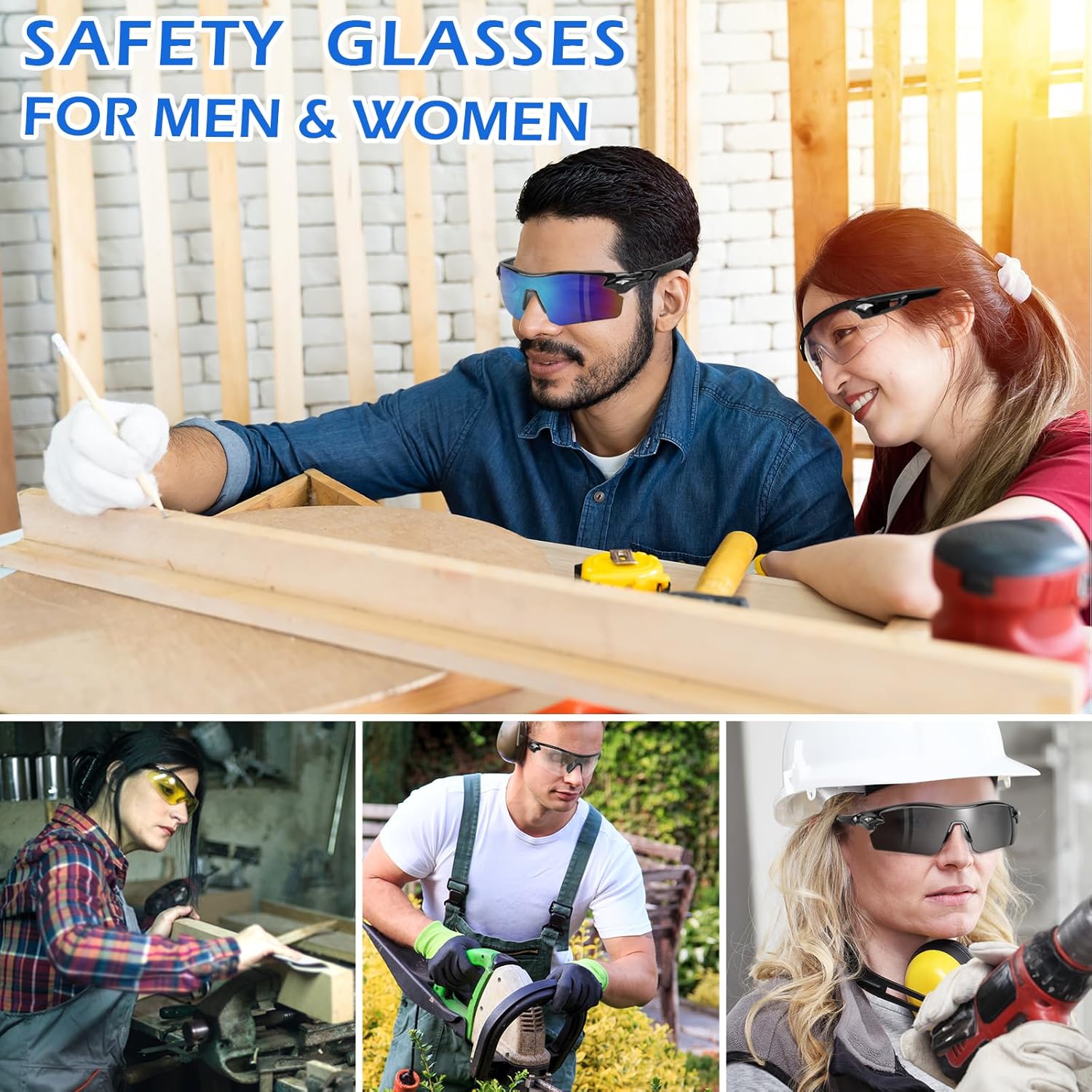 OXG 12 Pack Safety Glasses for Men Women, ANSI Z87.1 Safety Goggles Impact Resistant Protective Eyewear for Work, Outdoor - Image 7