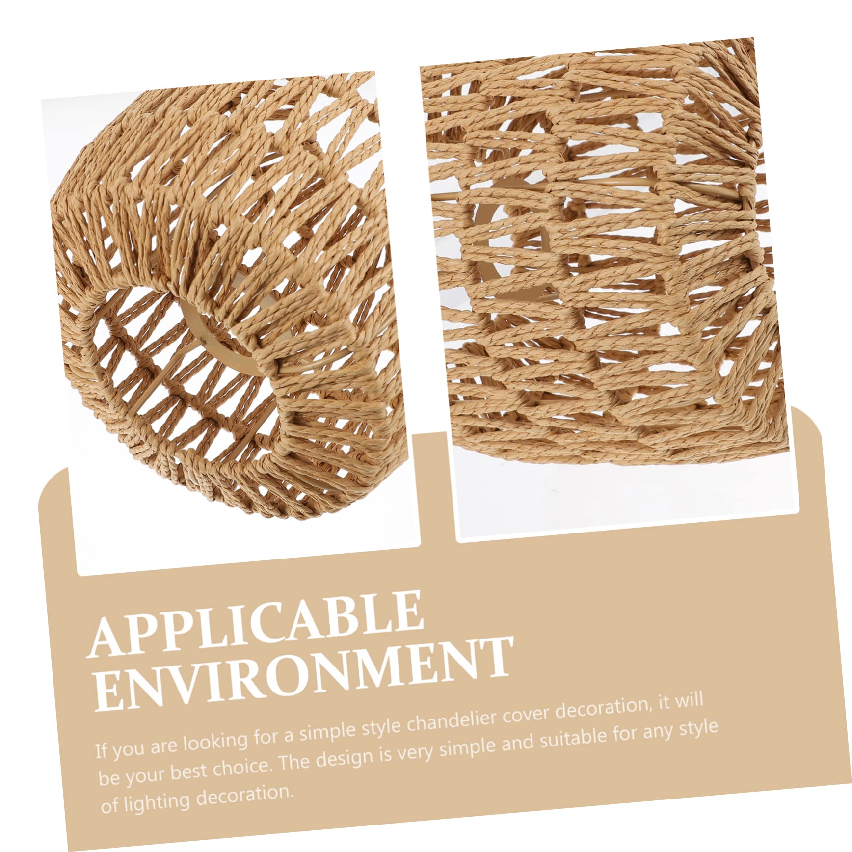 Abat-Jour En Rotin, Remplacement Du Cache-Lumière Du Lustre Tissé Bonne