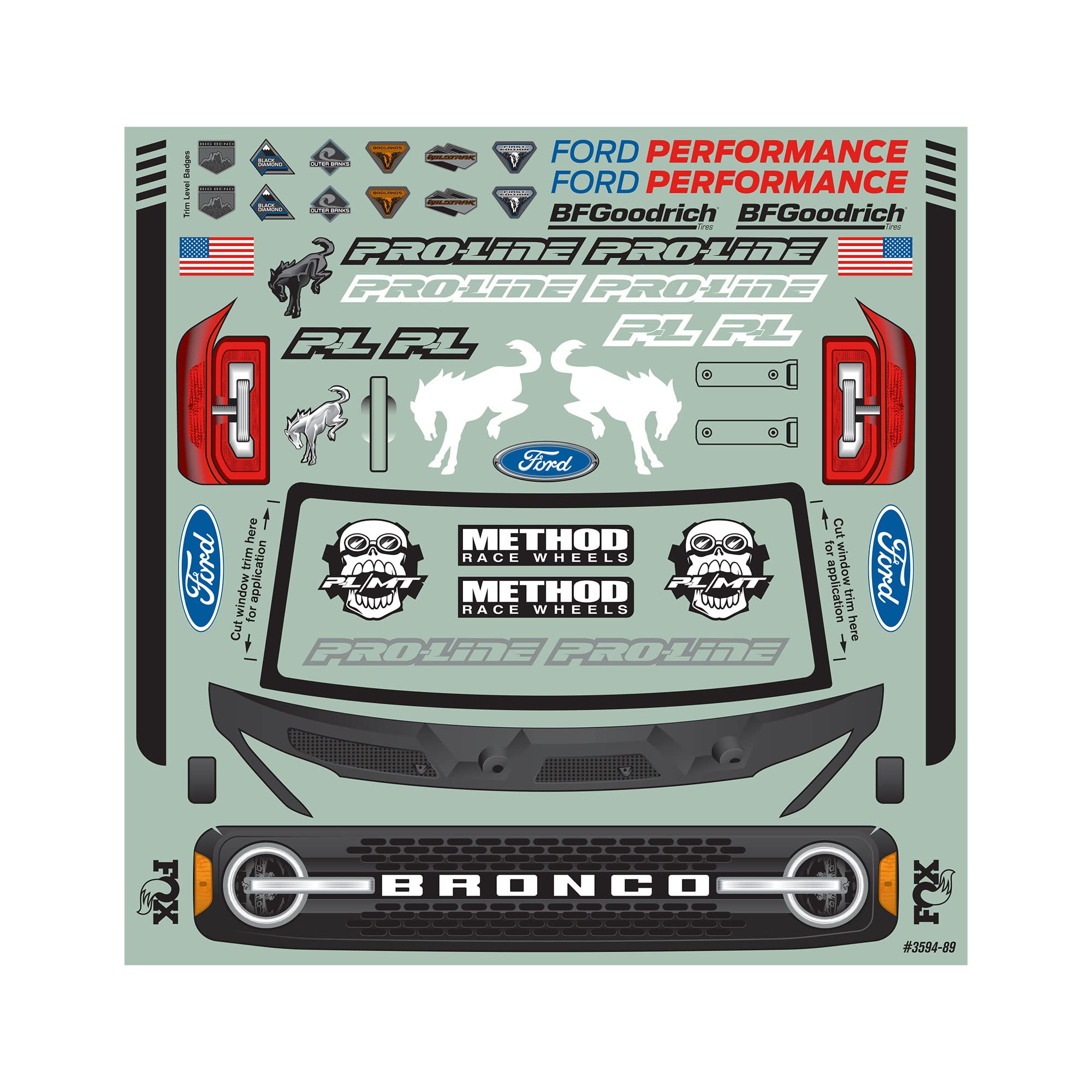 Pro-Line 1/8 2021 Ford Bronco Clear Body: MAXX, E-REVO 2.0