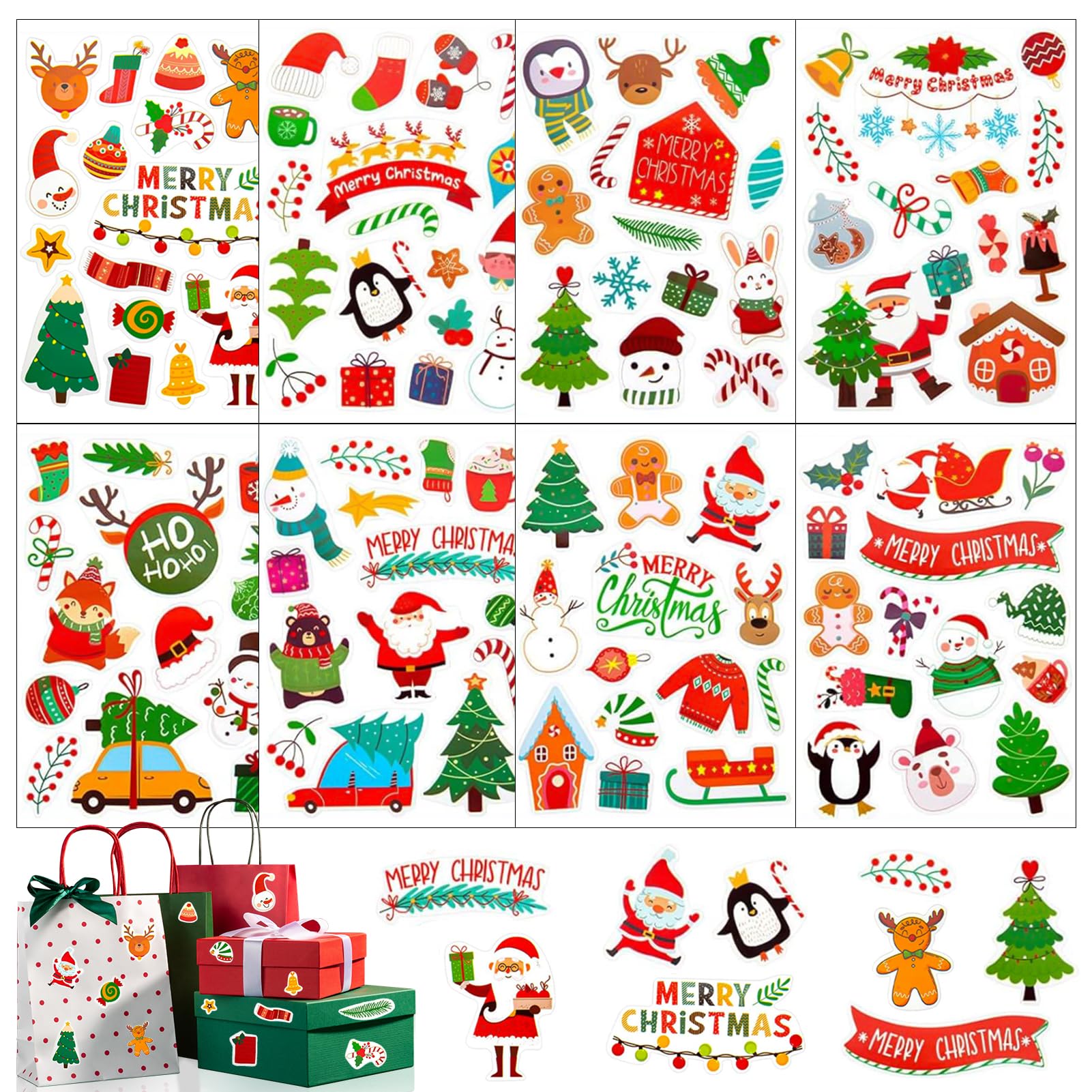 Plaque De 37 Stickers De Noël – Gommettes Festives Et