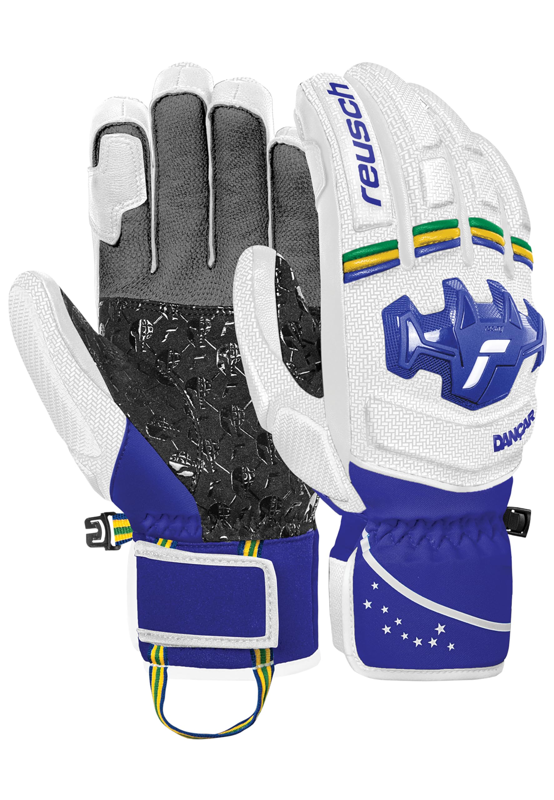 Reusch Worldcup Warrior SC Racing rękawice narciarskie – uniseks z ochroną kostek i palców, Primaloft Gold, skóra, wiatroszczelne, wodoodporne, oddychające