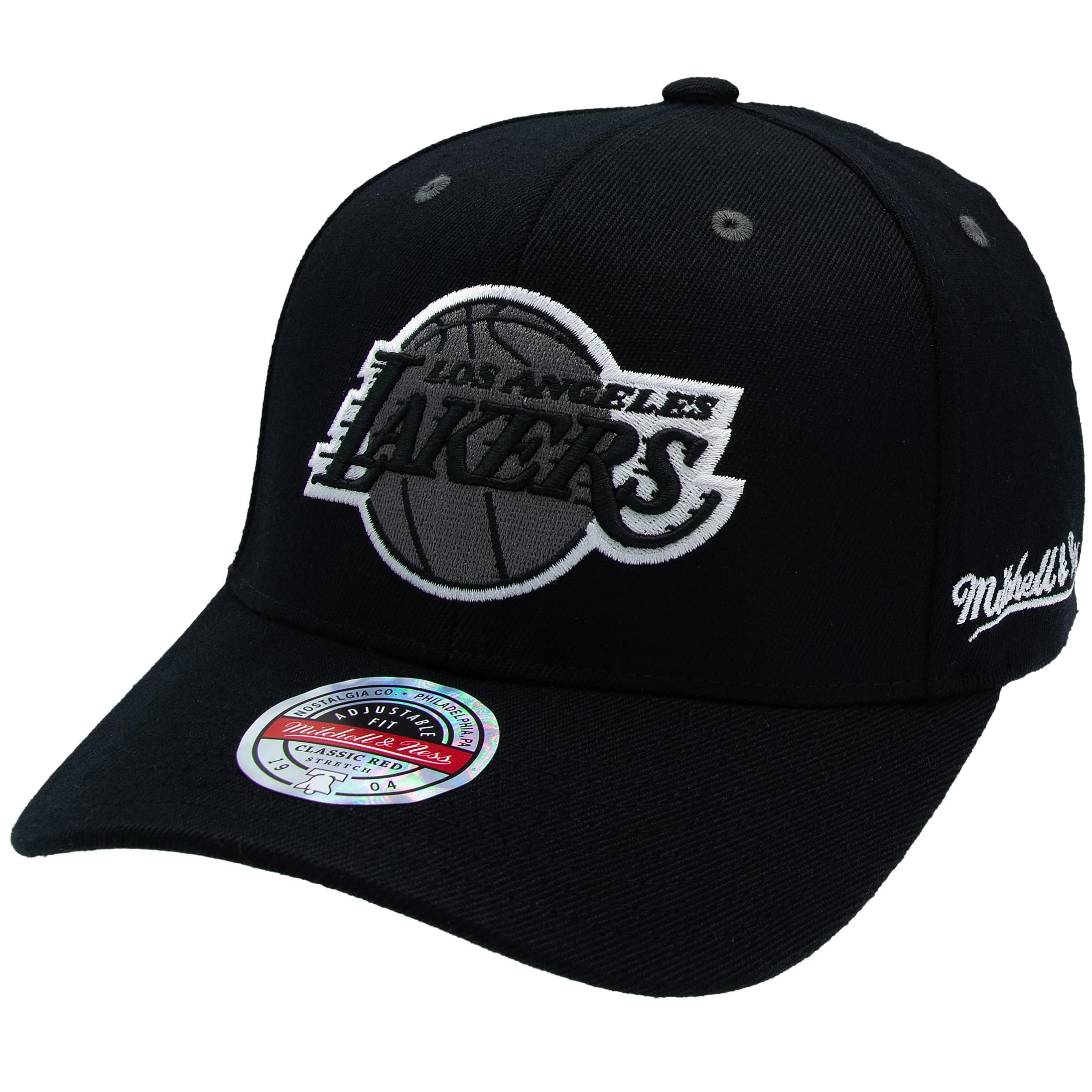 Mitchell & Ness Curved Snapback - Eazy B&W, L.A. Lakers