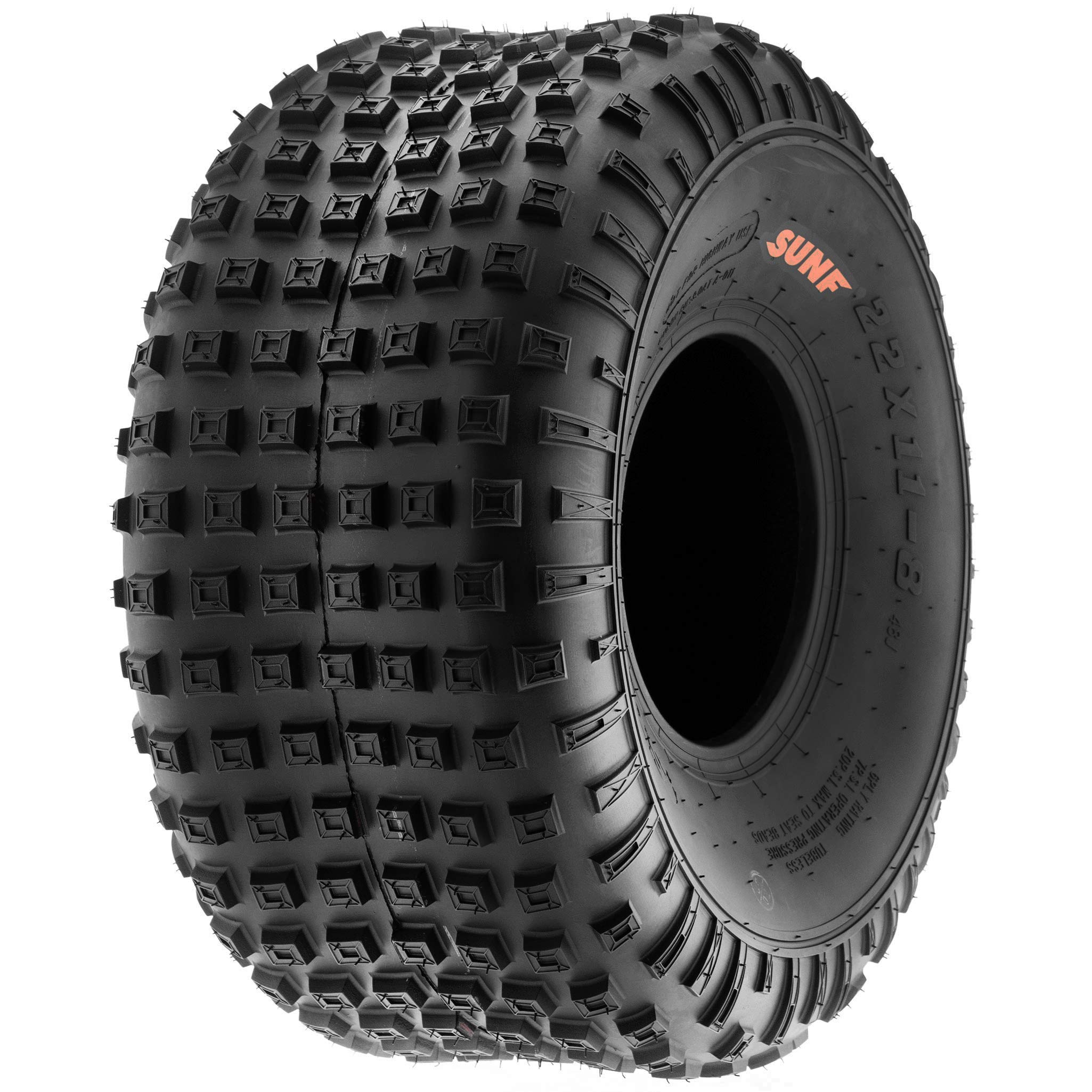 SunF A011 16x8-7 16x8x7 ATV UTV Reifen All-Terrain Reifen 6PR TL 20F E4 Pfad Rasenmäher Ersatzreifen, Satz von 2 Stück