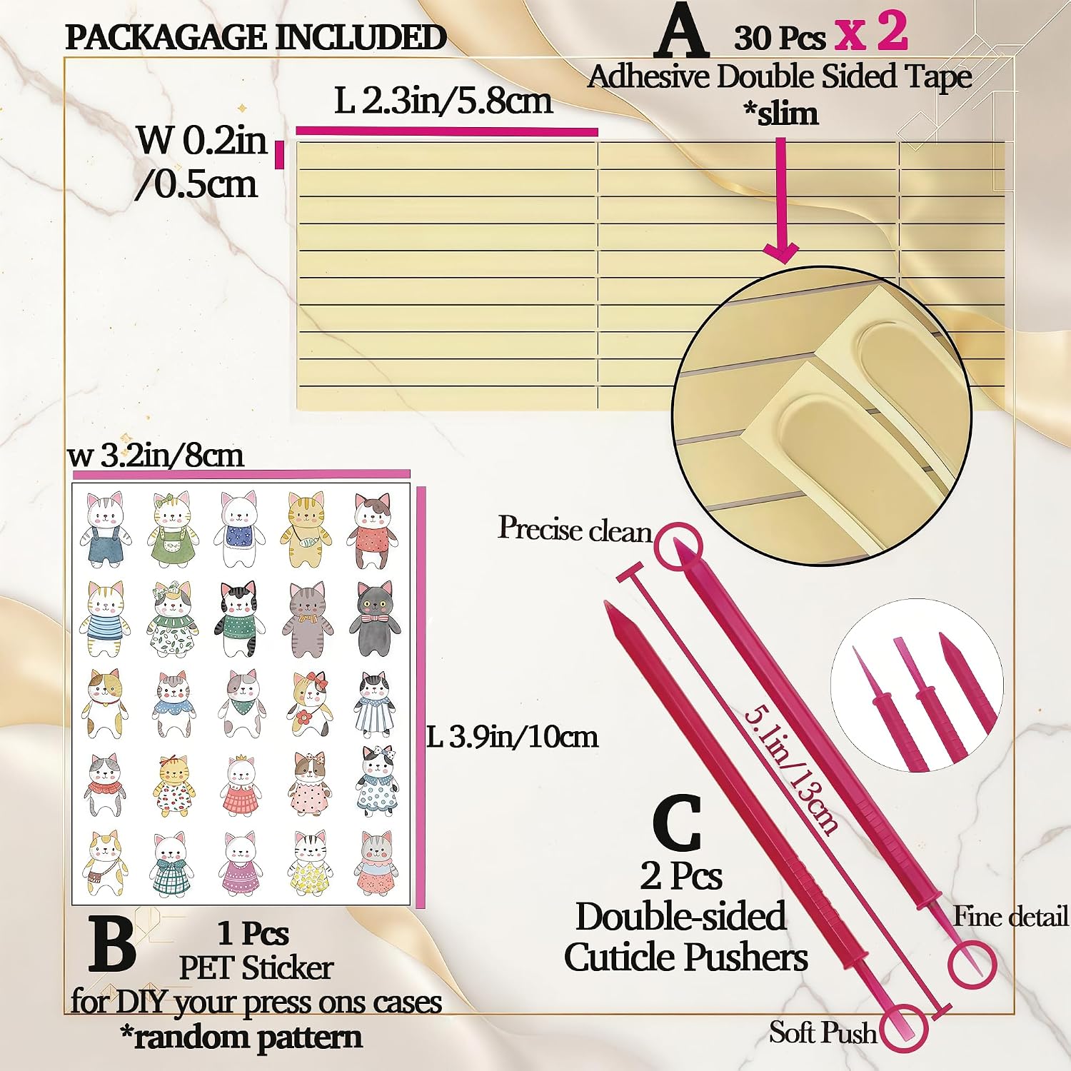16 Pcs Press On Cases for Nails Bulk Plastic Nail Containers with 60 Adhesive Glue Tabs and 2 Cuticle Pusher,3x3in Fake Nail Display Case Nail Packaging Storage Boxes for Salon Business(clear)