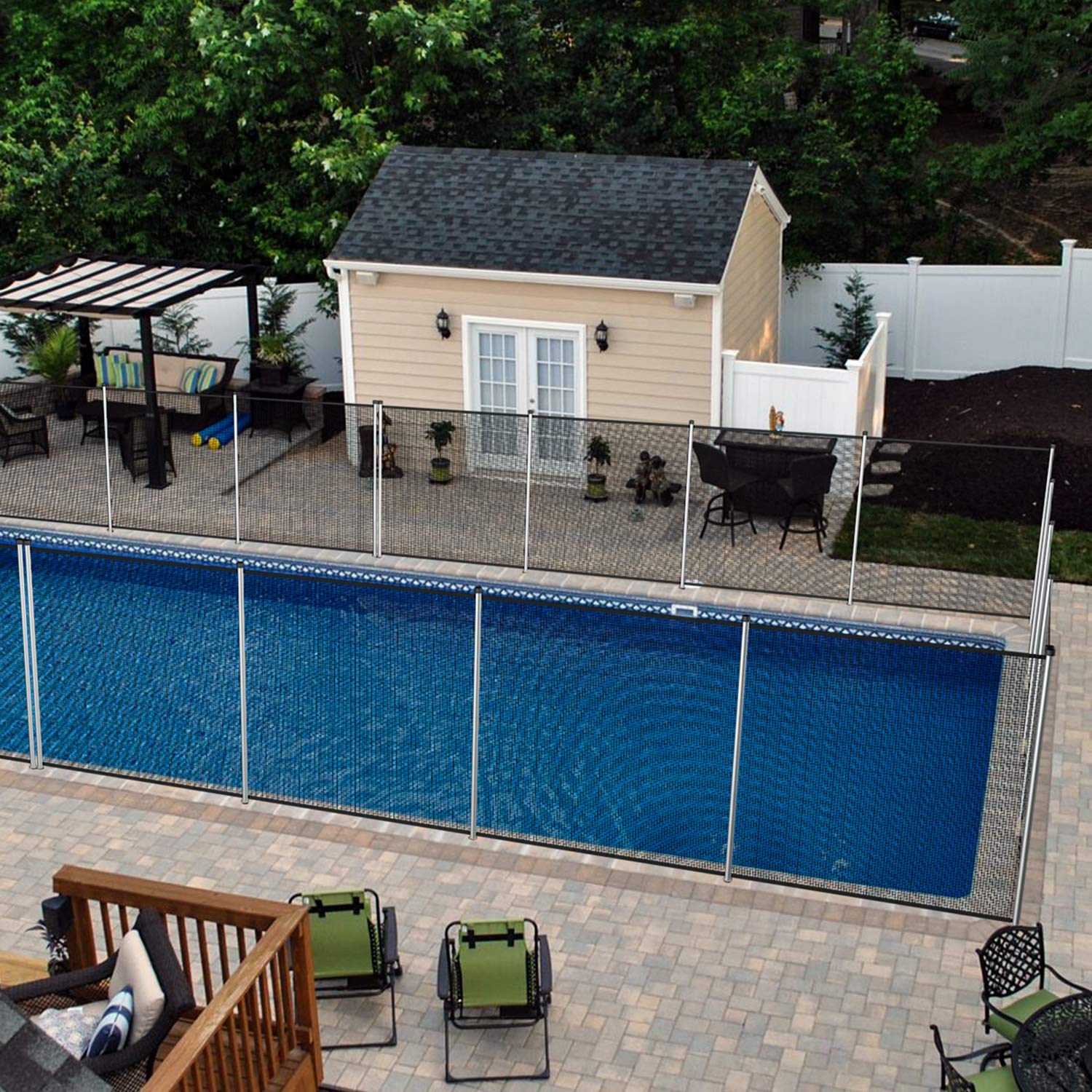 Photo inspiration: Picture Idea: Snapklik Com Patio Pool Fence For Inground Pools Mesh Safety