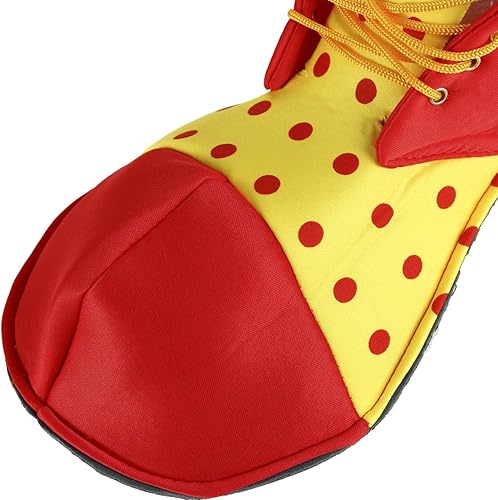 Miniatura 6 de BinaryABC Zapatos de payaso para disfraz de Halloween, accesorios de disfraz de payaso (rojo amarillo)