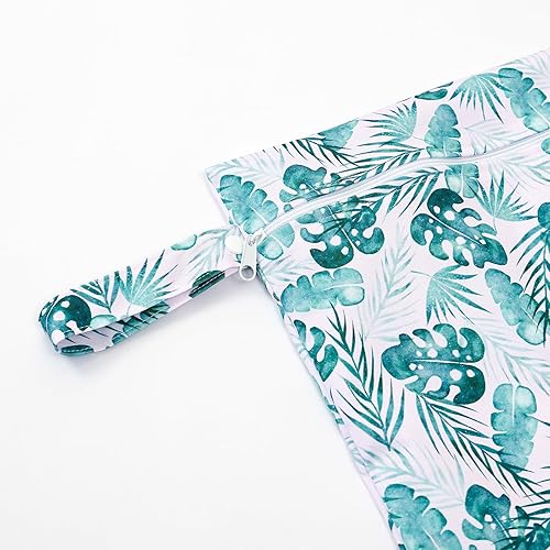 Miniatura 8 de 2 bolsas húmedas, impermeables, reutilizables, con cremallera, bolsillo con cremallera, para viajes, playa, piscina, natación, pañales para bebé,