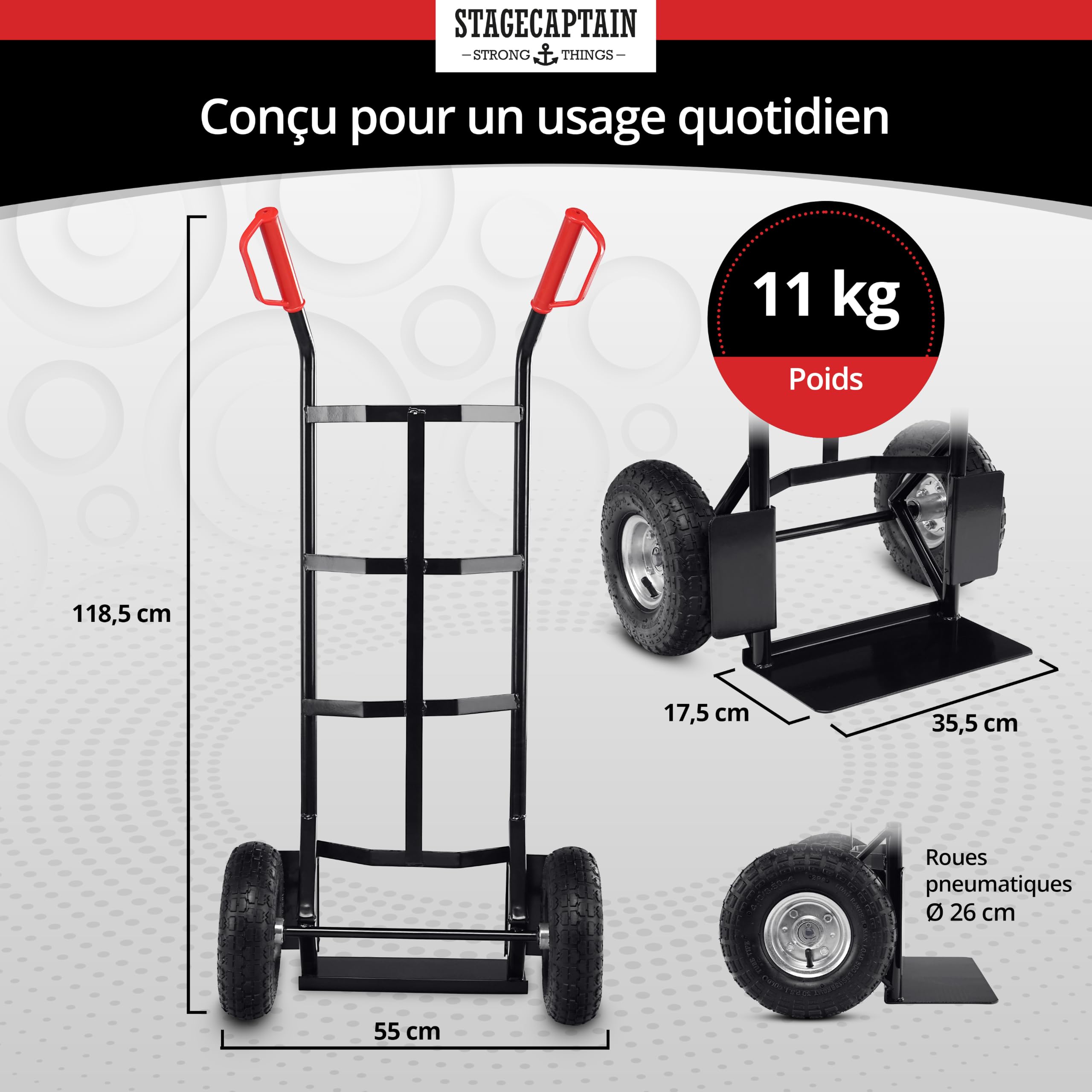 Stagecaptain Carryboy Chariot élévateur, Max. 200 kg