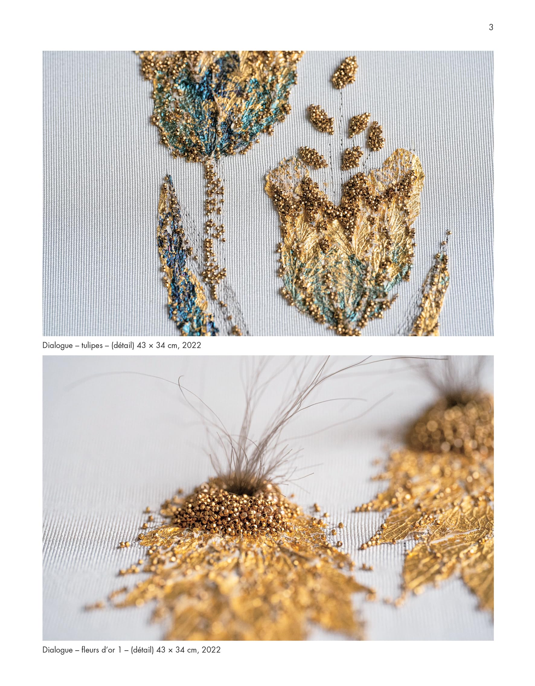 Broderie d'art en perles et paillettes