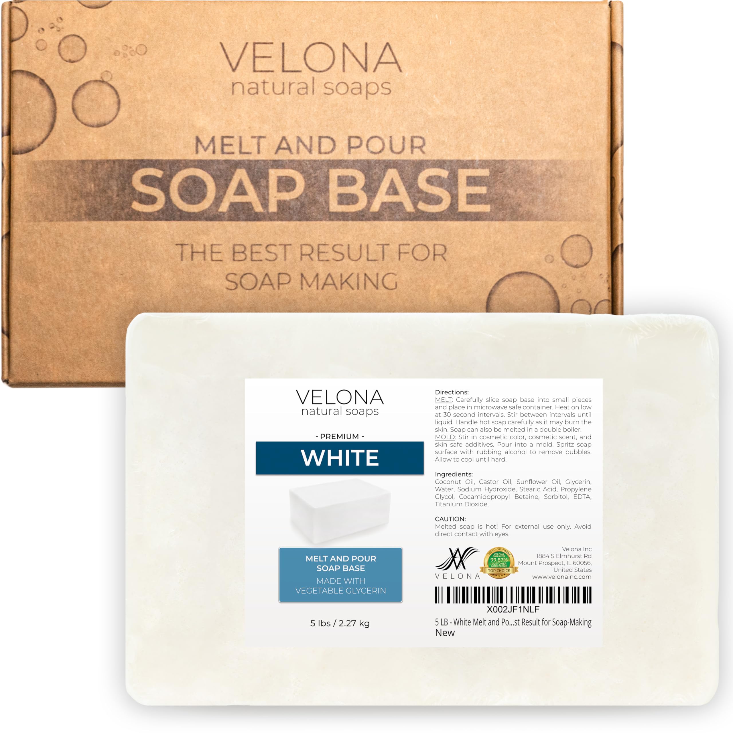Amazon.com : velona 5 LB - White Melt and Pour Soap Base SLS/SLES