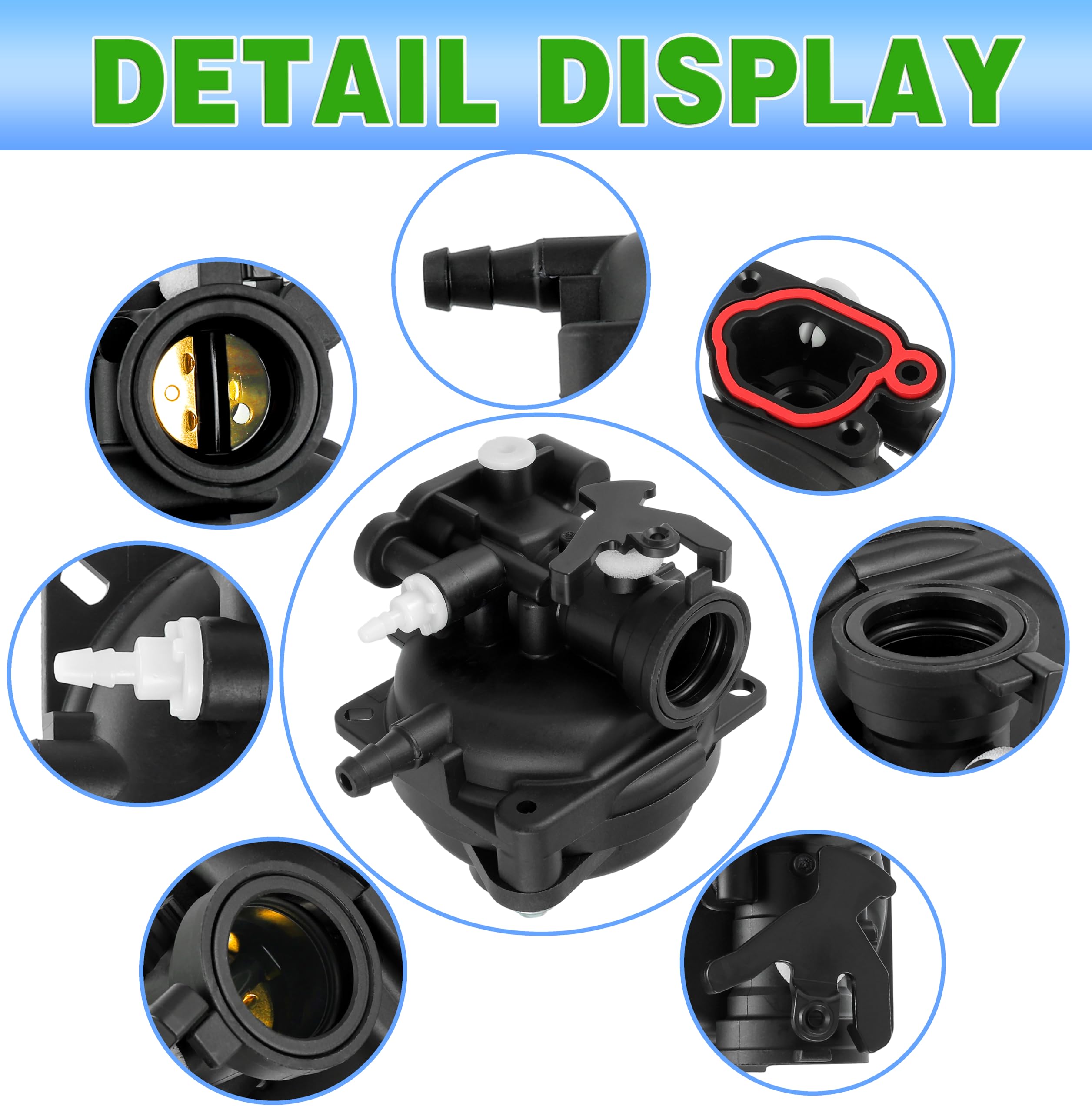 Kit carburatore per Briggs & Stratton, modelli 300E, 450E, 550E, 575E, 600E, parti del motore del tosaerba e filtro dell'aria, candele serie 08P502, 09P602, 125 CC, 140 CC