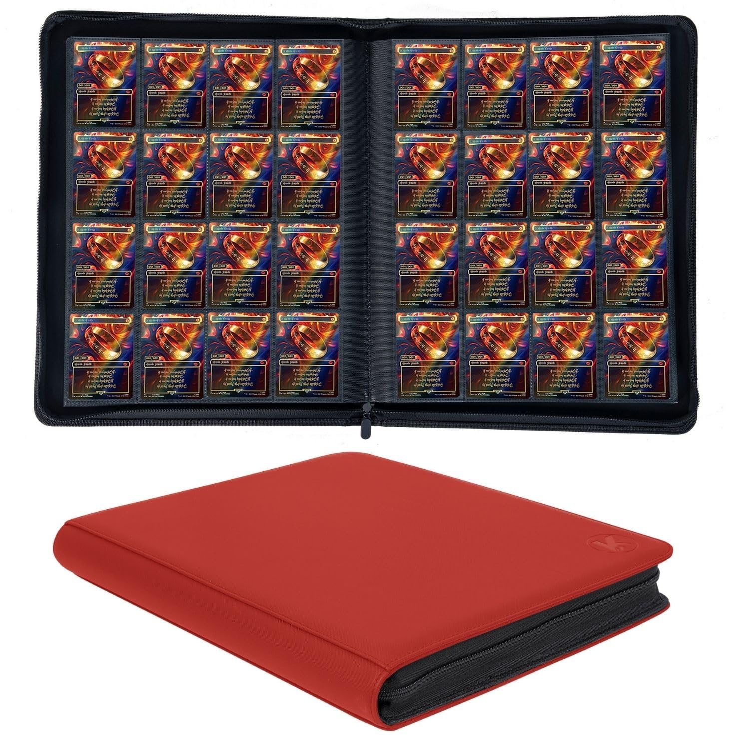 1000+ Pockets Trading Card Binder (Red)