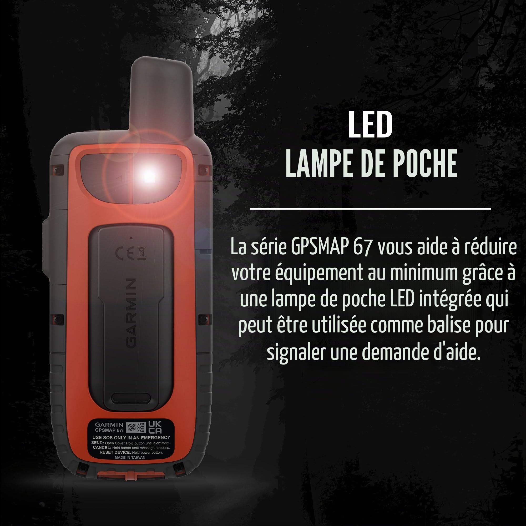 Garmin GPSMAP 67i GPS robuste, technologie inReach haute gamme, 425 h d'autonomie, messagerie bidirectionnelle, SOS interactif, cartographie complète