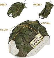 Vista 4 de OneTigris Funda para Casco, Funda de Tela Táctica para Casco Rápido en Talla L o M/L, XL o L/XL, Casco de Protección en Talla XL o L/XL - ZKB12 Sin