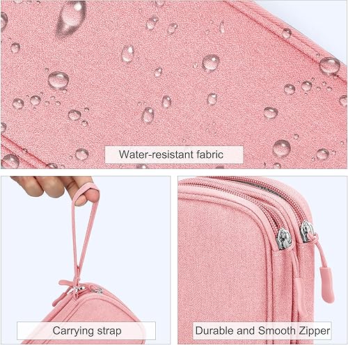 Miniatura 4 de FYY Organizador electrónico, organizador de cables de viaje, bolsa organizadora de cables electrónicos, funda de transporte, portátil, impermeable,