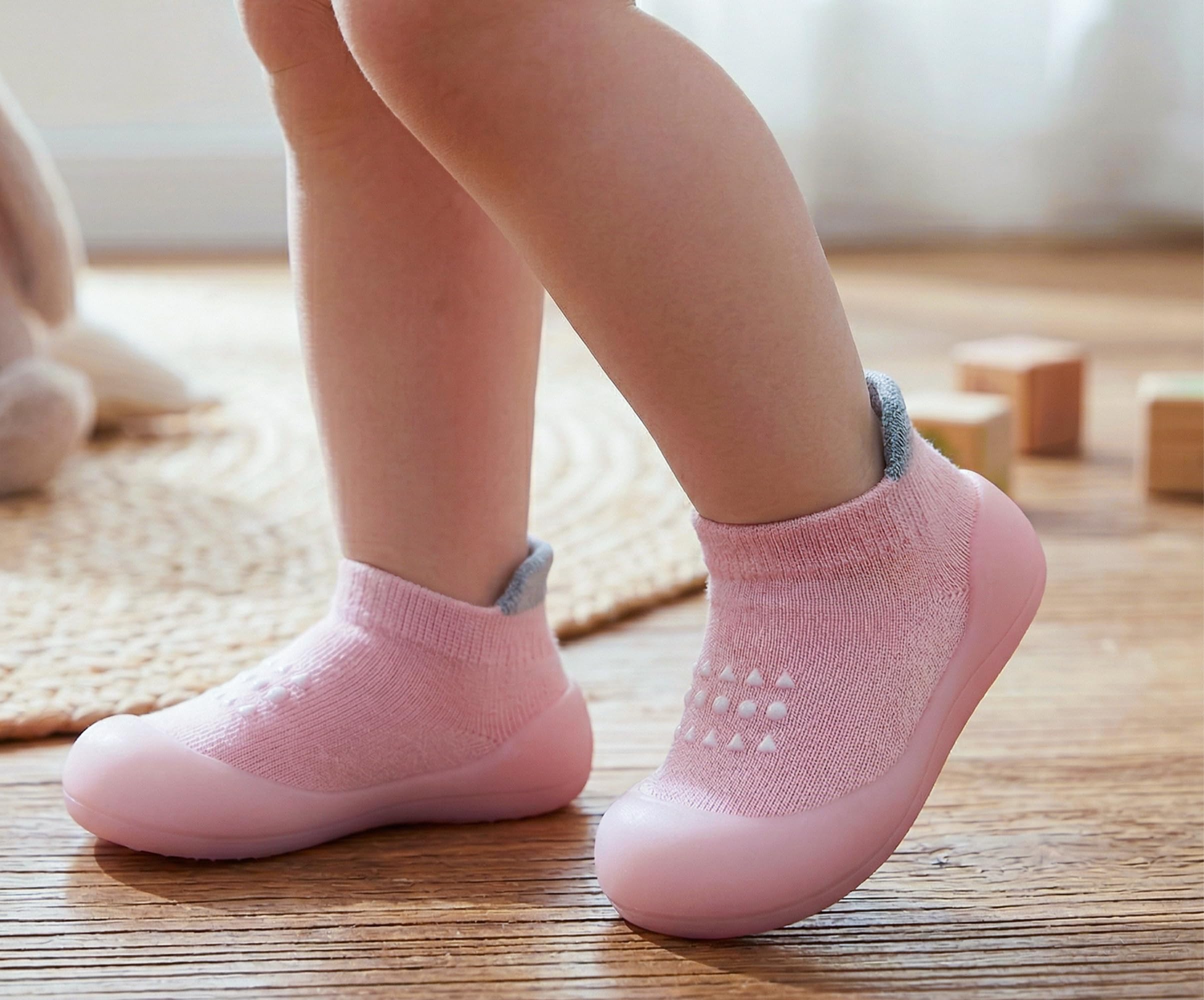 Baby Shoes Boys Girls First Walking Shoes Non Slip Soft Sole Sneakers Toddler Infant Babygirl Sock Shoes — view 2