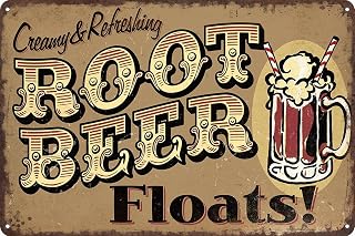 Funny Gym Decor Vintage Metal Signs Root Beer Floats Retro Tin Sign for Workout Room Decor Home Gym Decor Motivational Wall Art 12x8 Inch