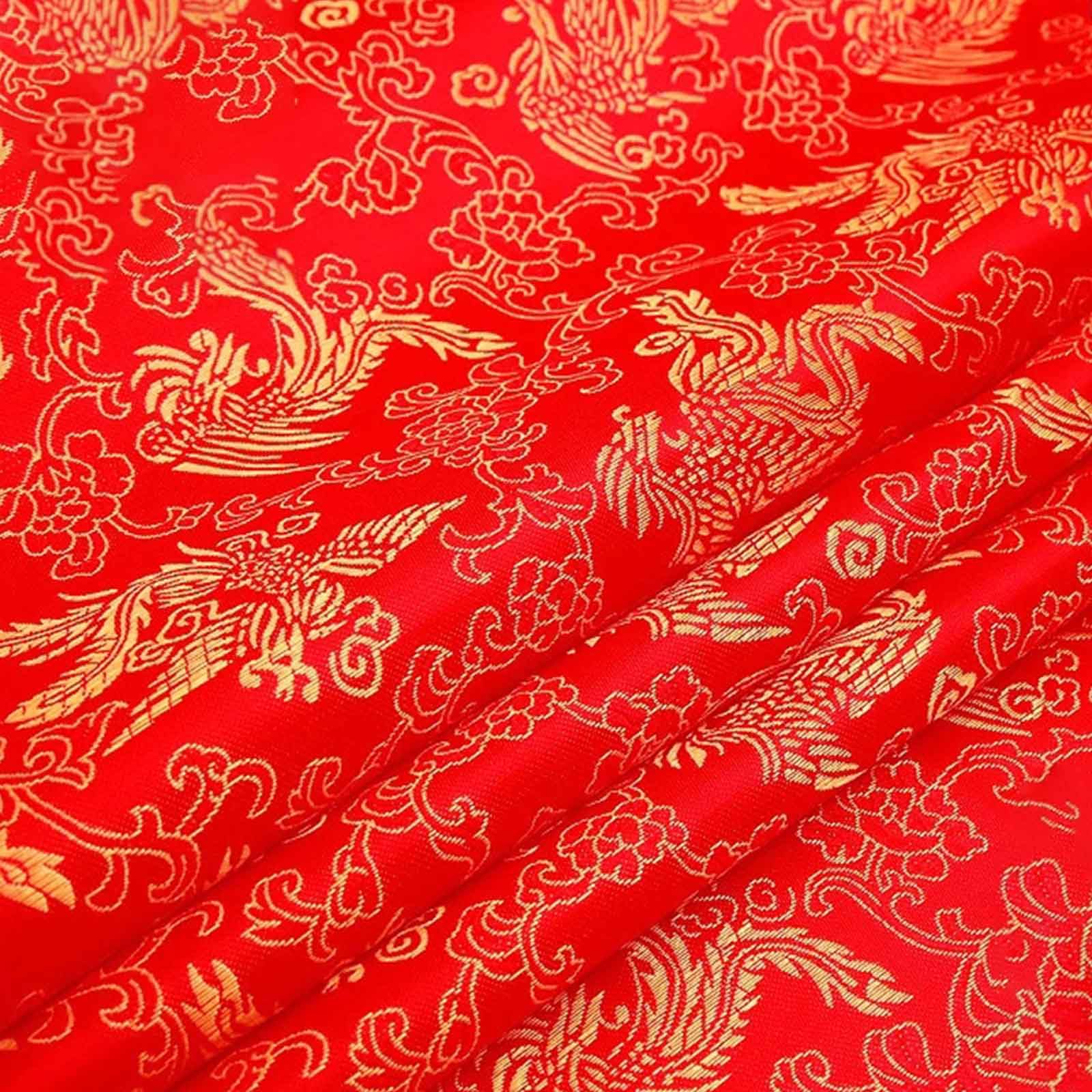 Amazon.com: DubMag Embroidery Damask Fabric,Satin Jacquard Fabric