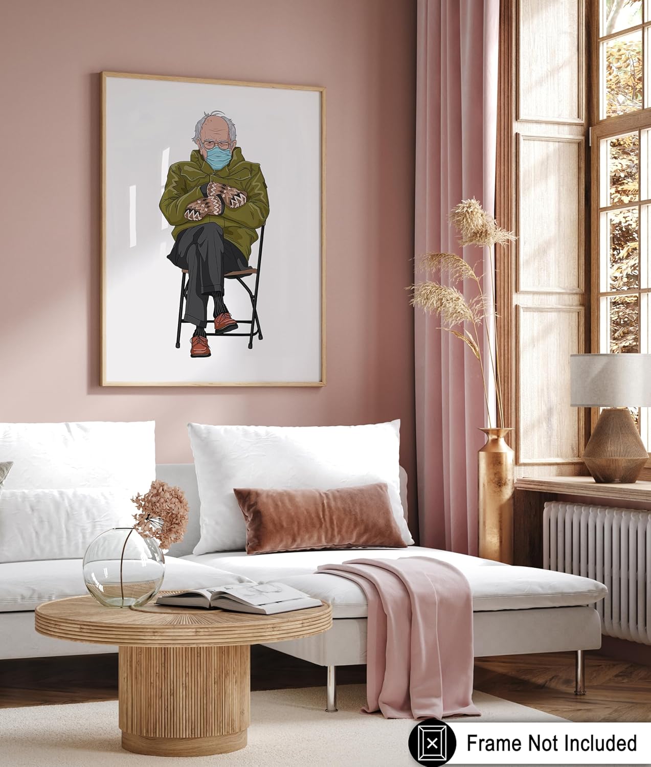 Poster Master Bernie Sanders Poster - Old Man Sitting Print - Pop Culture Art - Minimal Art - Gift for Men, Women & Fans - Funny Wall Decor for Bedroom, Living Room or Office - 16x20 UNFRAMED Wall Art