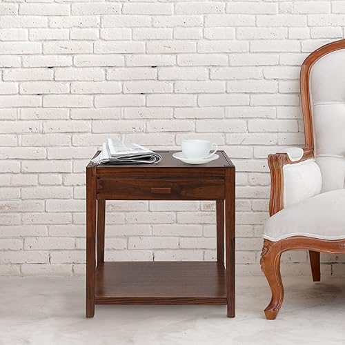 Miniatura 2 de Casual Home Notre Dame - Mesita de noche con puertos USB, color marrón cálido, 18.75 pulgadas x 24 pulgadas x 26 pulgadas (profundidad x ancho x