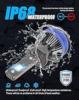 Vista 7 de Bombillas LED H1LL H1LL Super Bright 110W 6500K Blanco frío ventilador integrado y 2 tubos de cobre térmicamente conductores para vehículos UTV