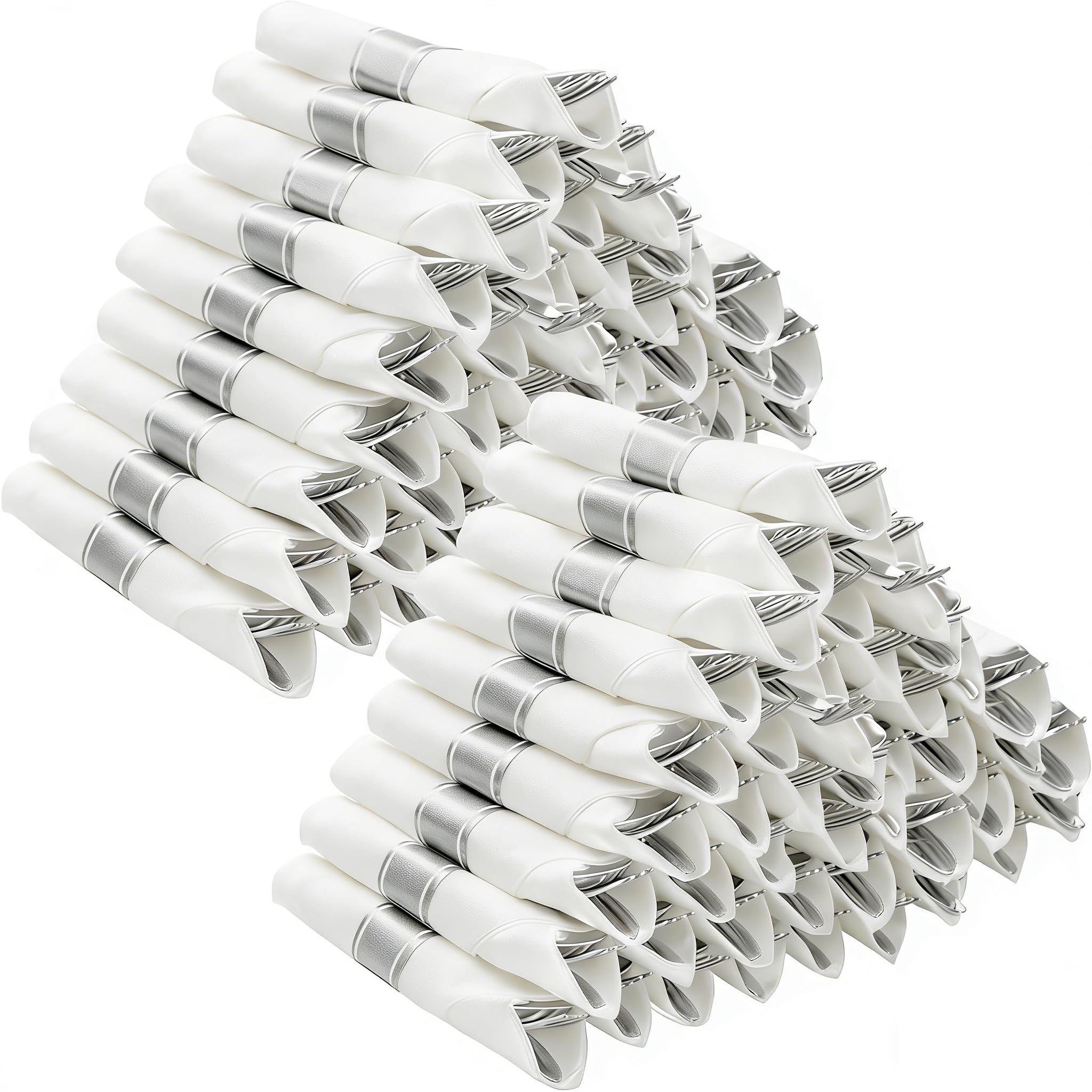 Disposable Silverware Set - 100 Forks, Knives, Spoons -1 Disposable Silverware Set - 100 Forks, Knives, Spoons -1