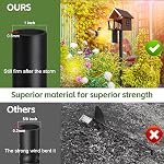 Pôle d'alimentation des oiseaux,75" Outdoor Bird House Pole Kit Stand avec 5-Pronged Base, hauteur réglable & Mont universel pour une installation facile, 2 Méthodes d'installation, finition noir mat (sans alimentation)