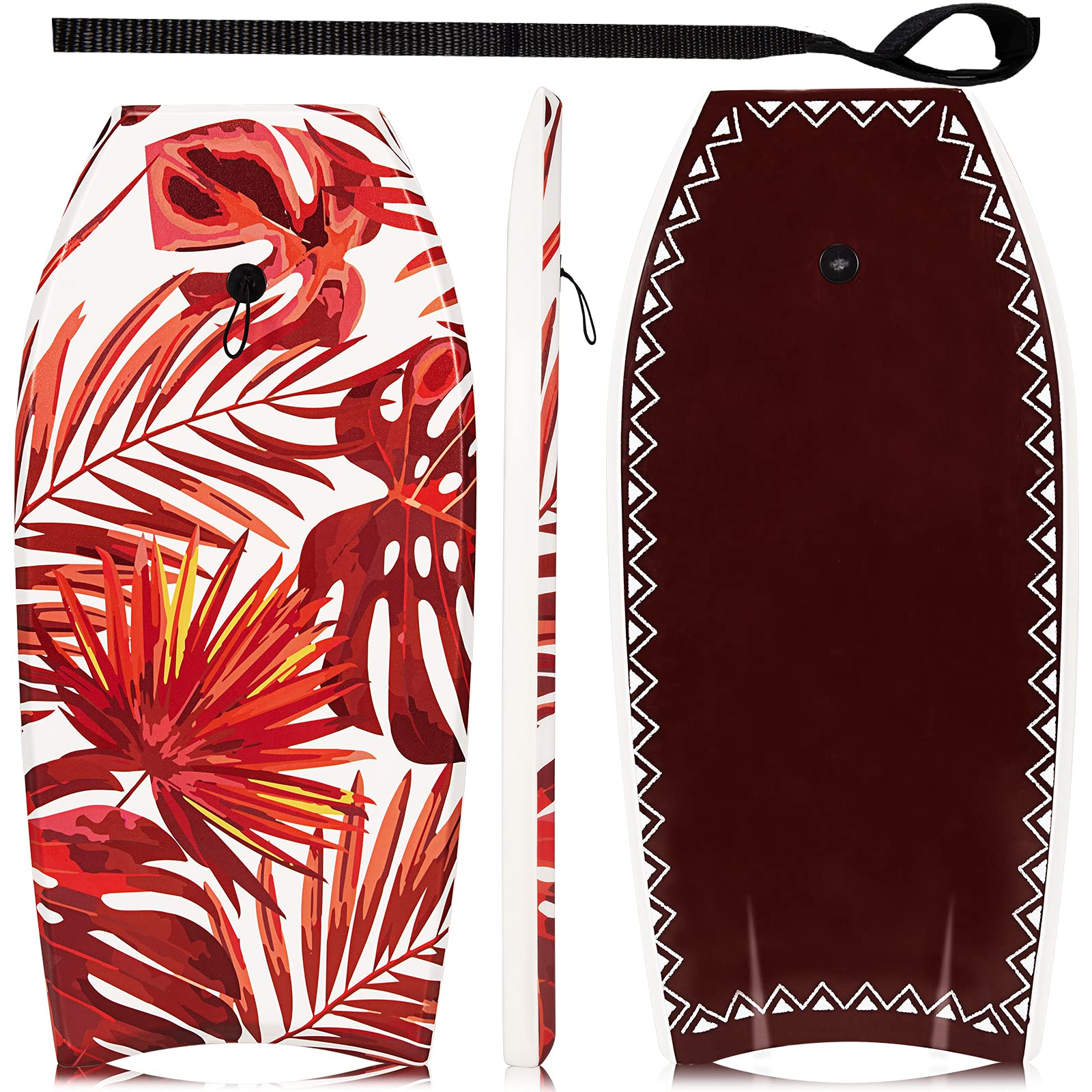 COSTWAY Tabla de Cuerpo 94 cm, Tabla de Surf Ligera para Piscina y Océano con Cuerpo en EPS, Superficie en XPE y Parte Inferior en HDPE Antideslizante, Tabla de Surf